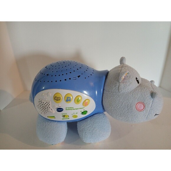 VTech Lil Critters Soothing Starlight Hippo Music White Noise Nursery Rhyme BLUE - Picture 3 of 16